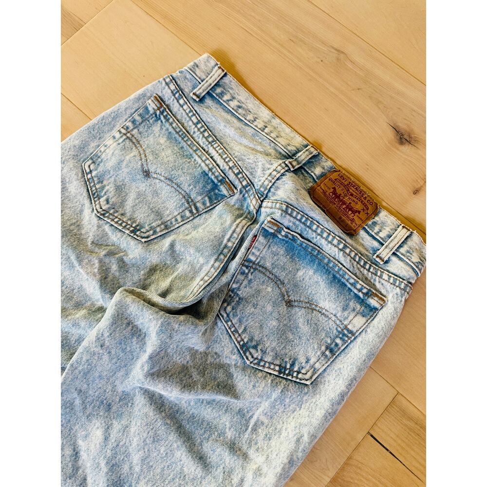 Vintage Levi's 501 Acid Wash Denim Jeans Made USA Size 30 x 35 Straight Leg - Picture 10 of 11